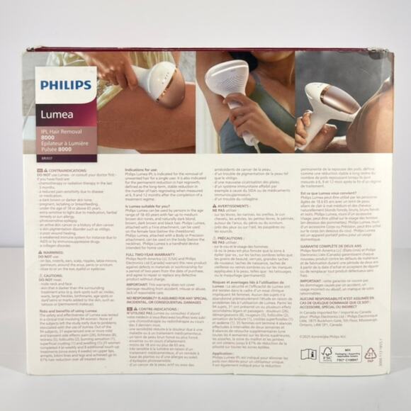 Philips Lumea IPL Hair Removal Device 8000 Series SenseIQ App Body Face BRI937 - Picture 2 of 7